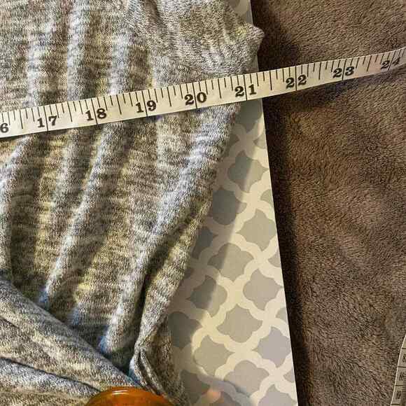 Eyeshadow Wrap Dress Size XL Short Sleeves Gray Midi *New* - Picture 11 of 14